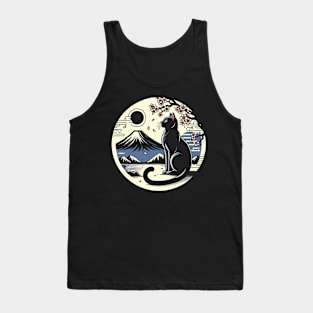 Kawaii Cat Anime Japanese Retro Funny Cat Tank Top